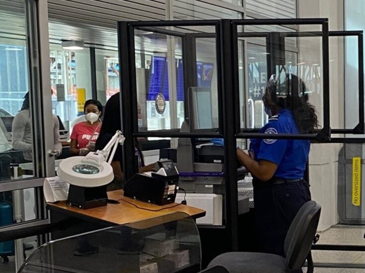 TSA installs acrylic barriers at security checkpoints in LaGuardia Airport