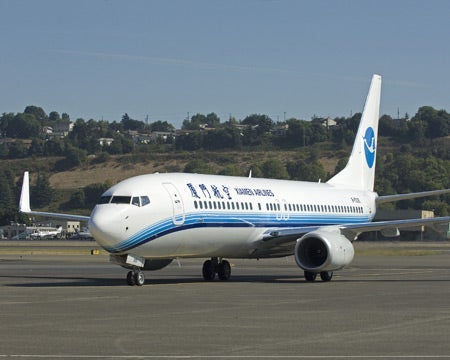 Boeing Xiamen airlines 737-800 aircraft