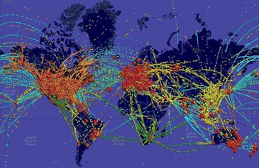 aircraft tracking map