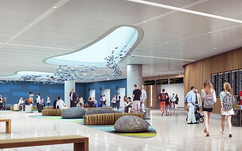 The security screening and processing area at the Auckland airport will be expanded.